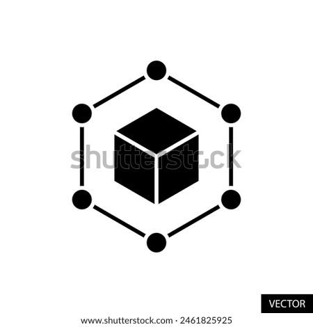 Supply chain vector icon in glyph style design for website, app, UI, isolated on white background. EPS 10 vector illustration.