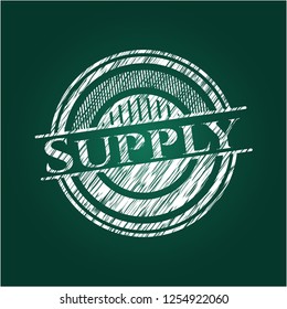 Supply with chalkboard texture