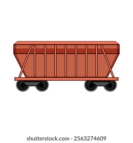 supply coal wagon cartoon. energy resource, infrastructure logistics, capacity loading supply coal wagon sign. isolated symbol vector illustration