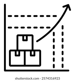 Supply Curve Icon Element For Design