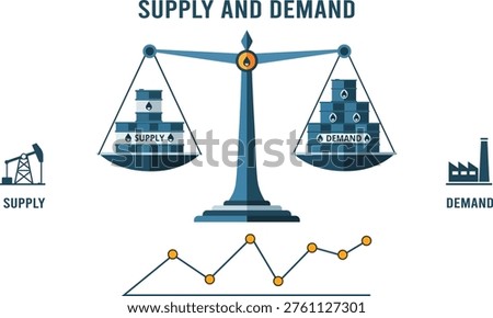 Supply and Demand Economic Concept Illustration