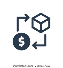 Supply and Demand for Enterprise Resource Planning Icon