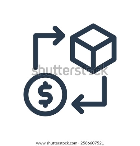 Supply and Demand for Enterprise Resource Planning Icon