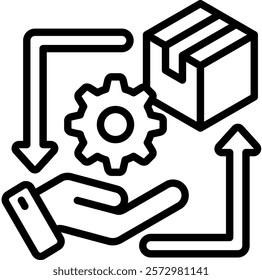 Supply And Demand Icon Element For Design