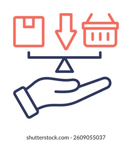 Supply And Demand Icon Element for Design