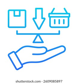 Supply And Demand Icon Element for Design