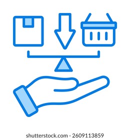 Supply And Demand Icon Element for Design