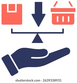 Supply And Demand Icon Element for Design