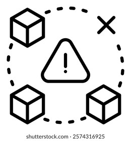 Supply Disruption Icon Element For Design