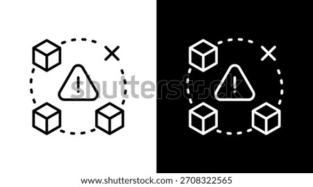 Supply Disruption White Icon Set Design