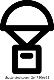Icono de gota de suministro delineado diseño de estilo
