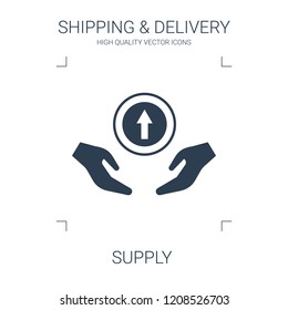 supply icon. high quality filled supply icon on white background. from shipping delivery collection flat trendy vector supply symbol. use for web and mobile