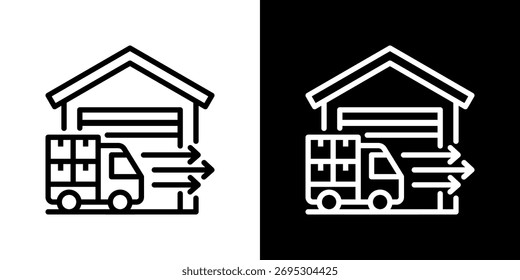 Ilustración vectorial de estilo de línea de icono de suministro