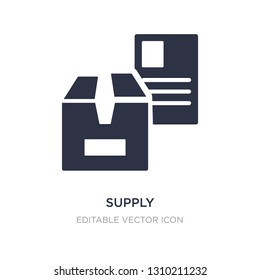 supply icon on white background. Simple element illustration from General concept. supply icon symbol design.