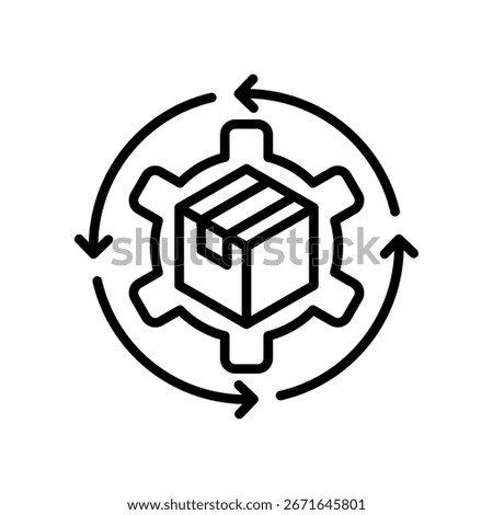 Supply Network Icon Line Vector Illustration