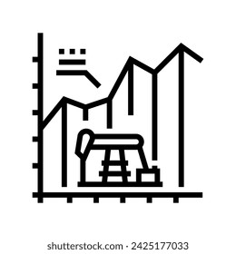 supply oil industry line icon vector. supply oil industry sign. isolated contour symbol black illustration