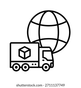 Ilustración vectorial de iconos de esquema de suministro