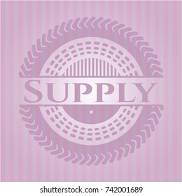 Supply pink emblem