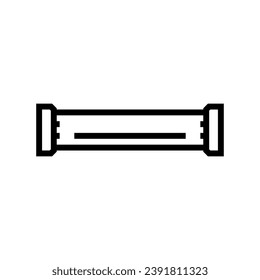 supply pipeline line icon vector. supply pipeline sign. isolated contour symbol black illustration