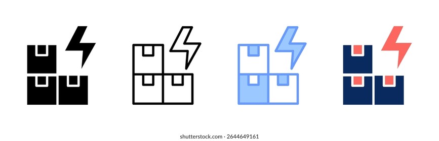 Supply Shock icon sheet multiple style collection