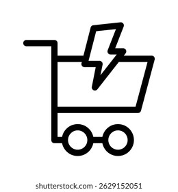 Ilustração de design de símbolo de vetor de ícone de choque de fornecimento