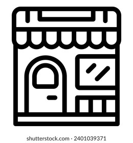Supply shopping chain icon outline vector. Grocery supermarket store. Department outlet shop