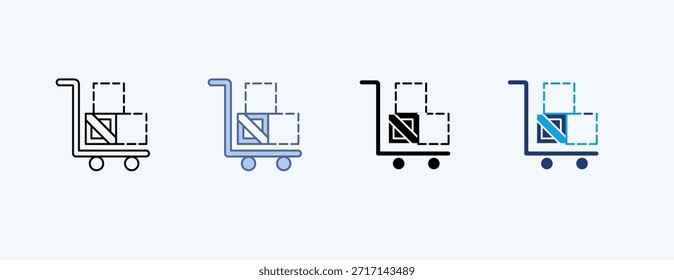 Supply Shortage Multiple Icon Illustration Vector