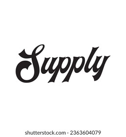 supply text on white background.