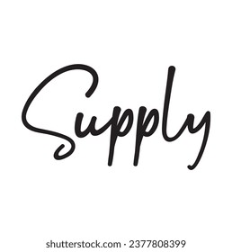 supply text on white background.