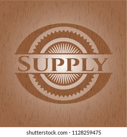 Supply vintage wooden emblem