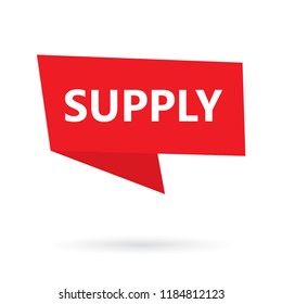 supply word on a speach bubble- vector illustration