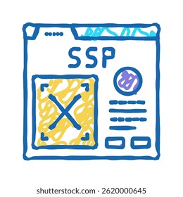 supply-side platform doodle icon sketch vector. supply-side platform sign. isolated symbol illustration