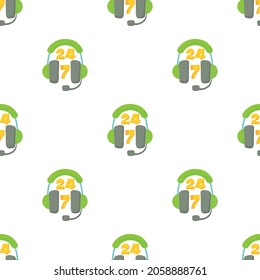 Support 24 hours pattern seamless background texture repeat wallpaper geometric vector