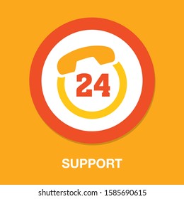 support 24/7 icon - customer service 