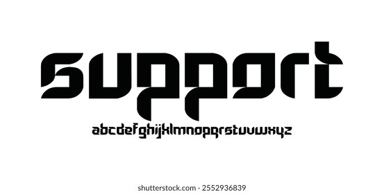 Support, Abstract Fashion font alphabet. Minimal modern urban fonts for logo, brand etc.