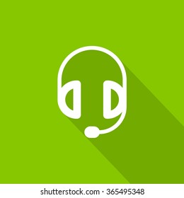 Support accessories set of isolated minimal flat linear icons. Headphones line vector icons for websites and mobile minimalistic flat design.