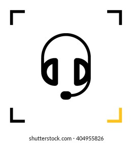 Support accessories set of isolated minimal flat linear icons. Headphones line vector icons for websites and mobile minimalistic flat design.