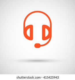 Support accessories set of isolated minimal flat linear icons. Headphones line vector icons for websites and mobile minimalistic flat design.