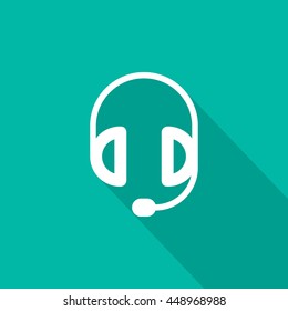 Support accessories set of isolated minimal flat linear icons. Headphones line vector icons for websites and mobile minimalistic flat design.