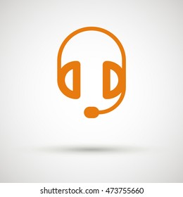 Support accessories set of isolated minimal flat linear icons. Headphones line vector icons for websites and mobile minimalistic flat design.