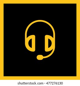 Support accessories set of isolated minimal flat linear icons. Headphones line vector icons for websites and mobile minimalistic flat design.