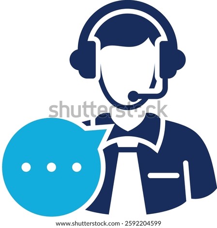 Support Agent Icon Element For Design
