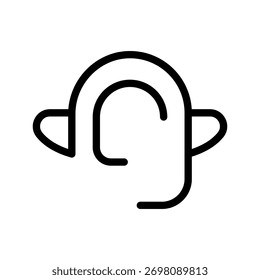 Conjunto de ícones do agente de suporte com serviço de atendimento ao cliente, help desk, assistência, comunicação e símbolos de call center em um estilo gráfico de linha moderno limpo