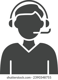 Support Agent icon vector image. Suitable for mobile application web application and print media.