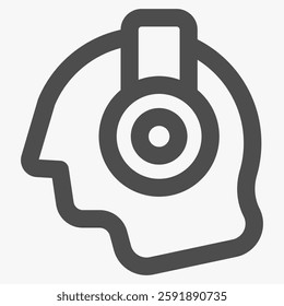 support agent, simple customer service icon