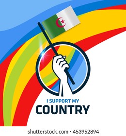 I Support Ajaria. Hand holding the Country flag - abstract background Man Holding Flag in Rio Olympics 2016