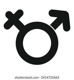 Admite todos los iconos de género vector simple. Identidad de género. Agender de movimiento