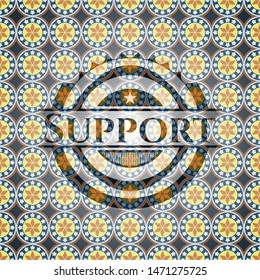 Support arabesque badge. arabic decoration.