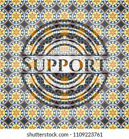  Support arabic emblem. Arabesque decoration.