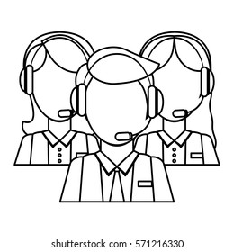 Support assistants technical icon image, vector illustration